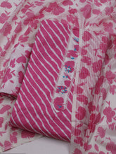 Printed Cotton Blend Unstitched Suit With Dupatta